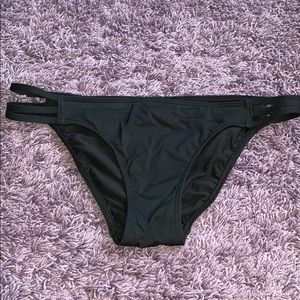 Black bikini bottoms with slitted sides